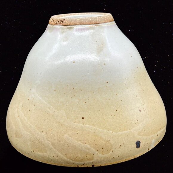 Vintage Hand Thrown Clay Art Pottery Signed Bowl Dish Glazed 5”T 7”W - Picture 5 of 11